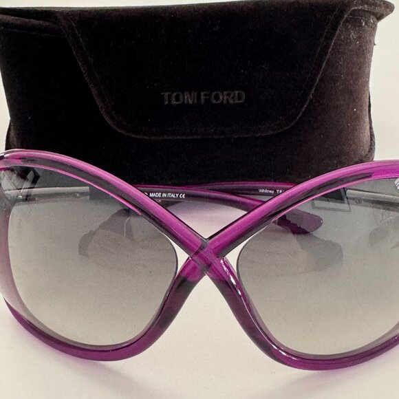 Tom Ford New TF9 Whitney 64mm PURPLE GRADIENT Oversized Women\'s Sunglasses NWB main image 8